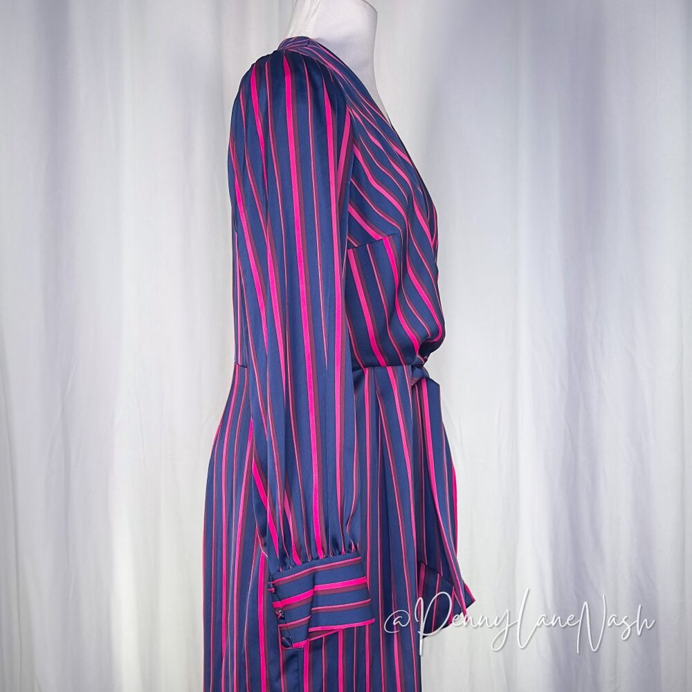 Maggy London Kim Striped Wrap Jumpsuit - Picture 10 of 14